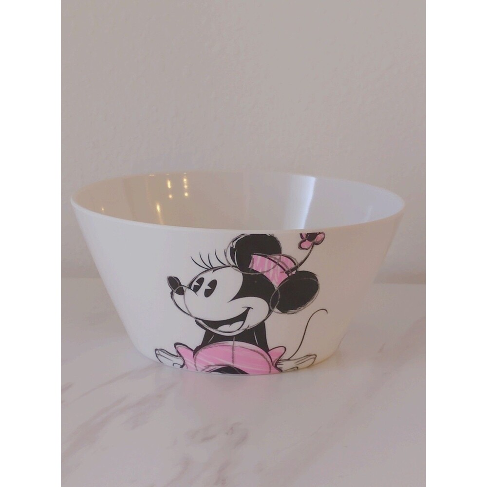 ZAK! Disney Plastic Ice Cream Bowl ZAK! Melamine Sketch Minnie Mouse Drawing